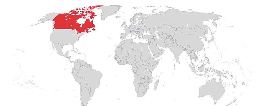 موقعیت جغرافیایی کشور کانادا